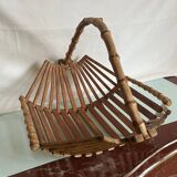 Vintage bamboo basket from the 60s