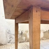 Table de ferme en pin et chêne
