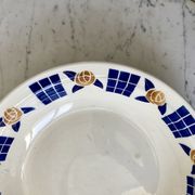 Hollow dish / salad bowl badonviller with geometric patterns 30s