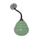 Wall lamp Art Deco porcelain brass glass Clichy almond green