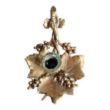 Vintage brass cellar rat – Vine leaf and grape cluster decor