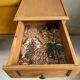 Restored vintage bench – “chat” furniture with integrated drawer