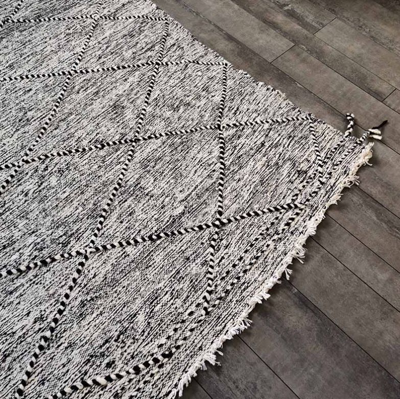 Tapis kilim zanafi noir 115x170 cm