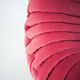 Togo set of chair and pouf in raspberry velvet