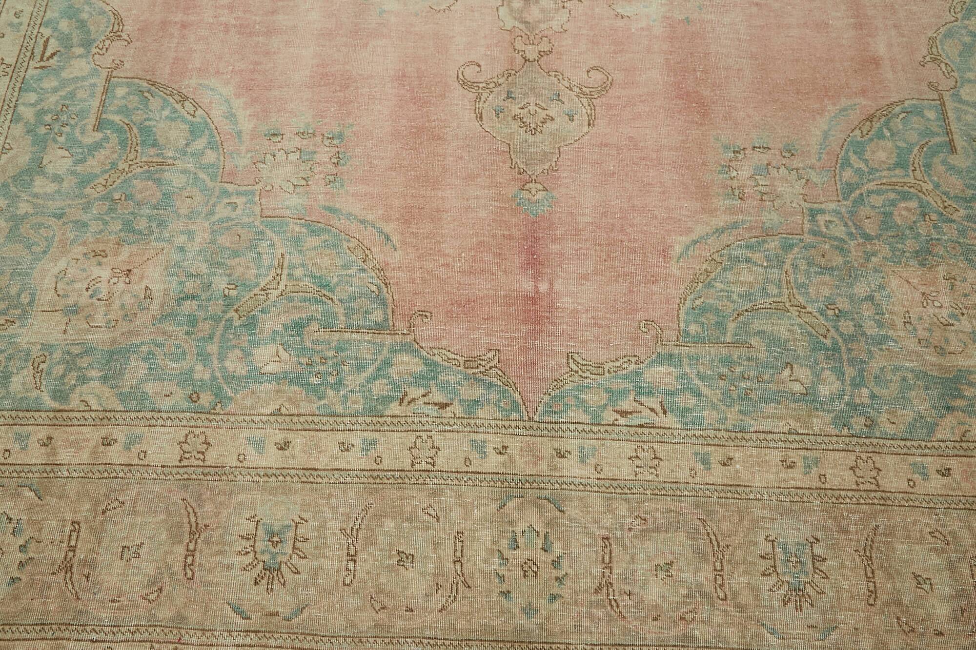 Handmade Turkish Contemporary 1980s 286 cm x 390 cm Beige Wool Carpet