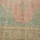 Handmade Turkish Contemporary 1980s 286 cm x 390 cm Beige Wool Carpet