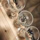 12 small twisted bistro glasses, 19th century