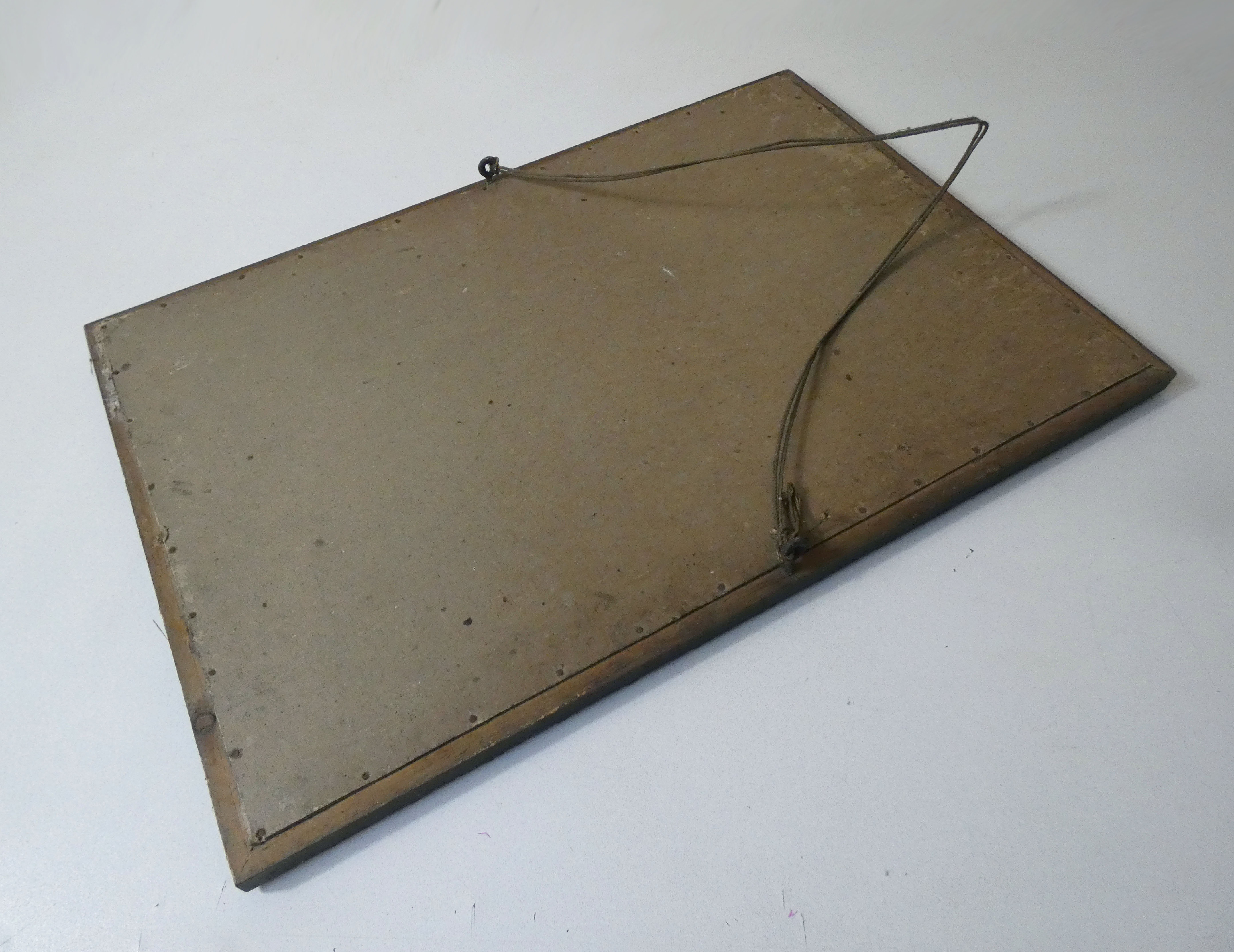 Old mirror wood and platre