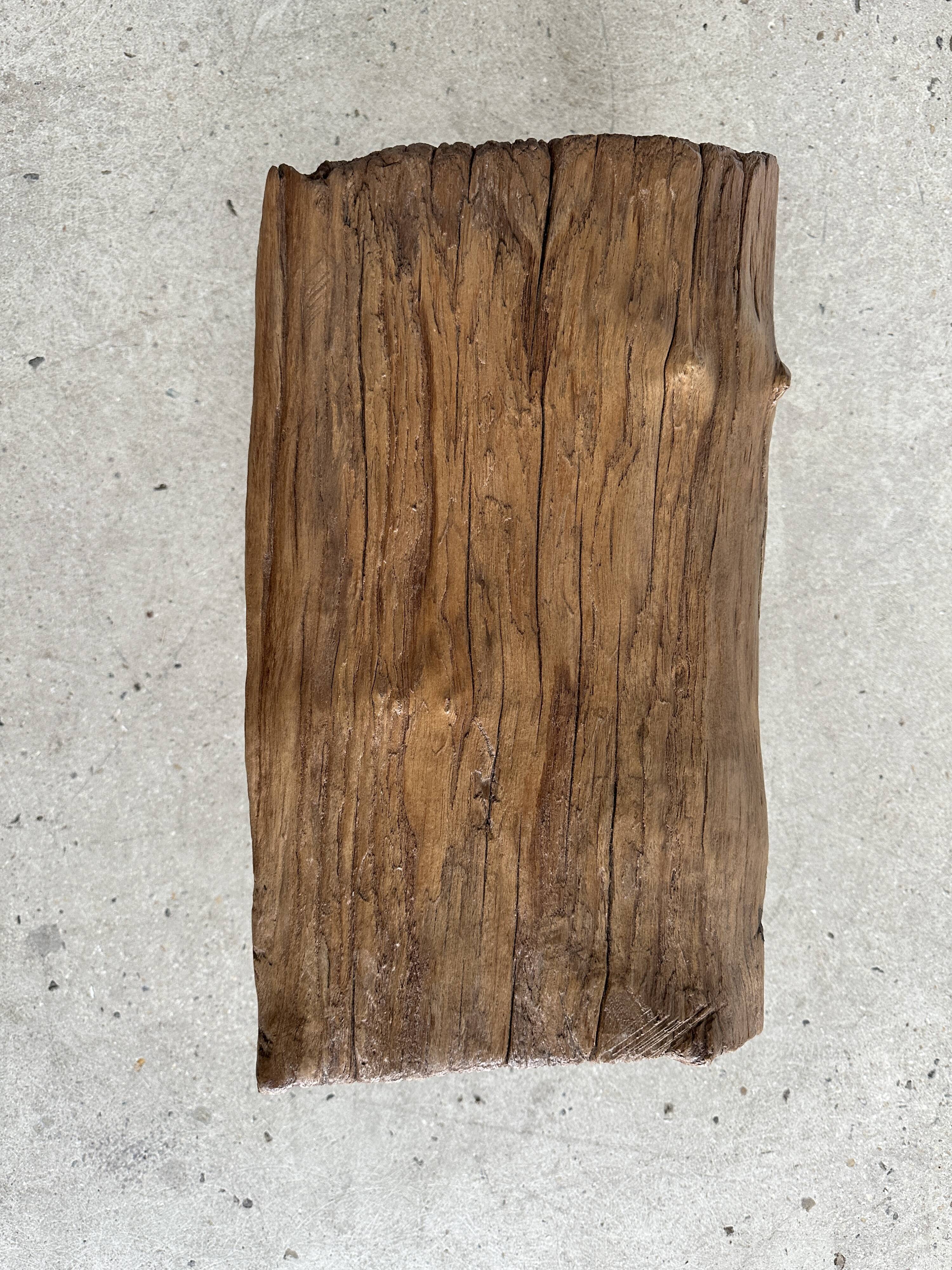 Stool in blond teak