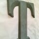 Letter sign early 20th in zinc T