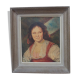 Painting oil on wood painting 1930