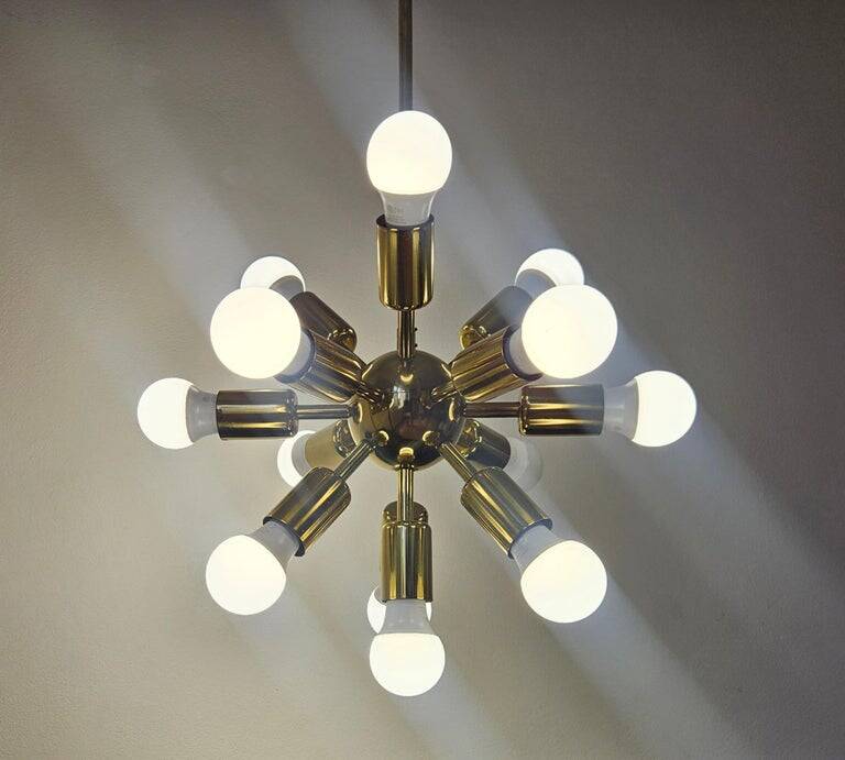 Rare Midcentury Chandelier Sputnik, Space Age, 1970s