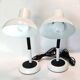 Pair of identical desk or bedside lamps 1970