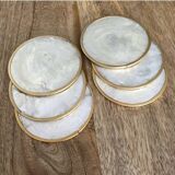 Vintage mother-of-pearl coasters