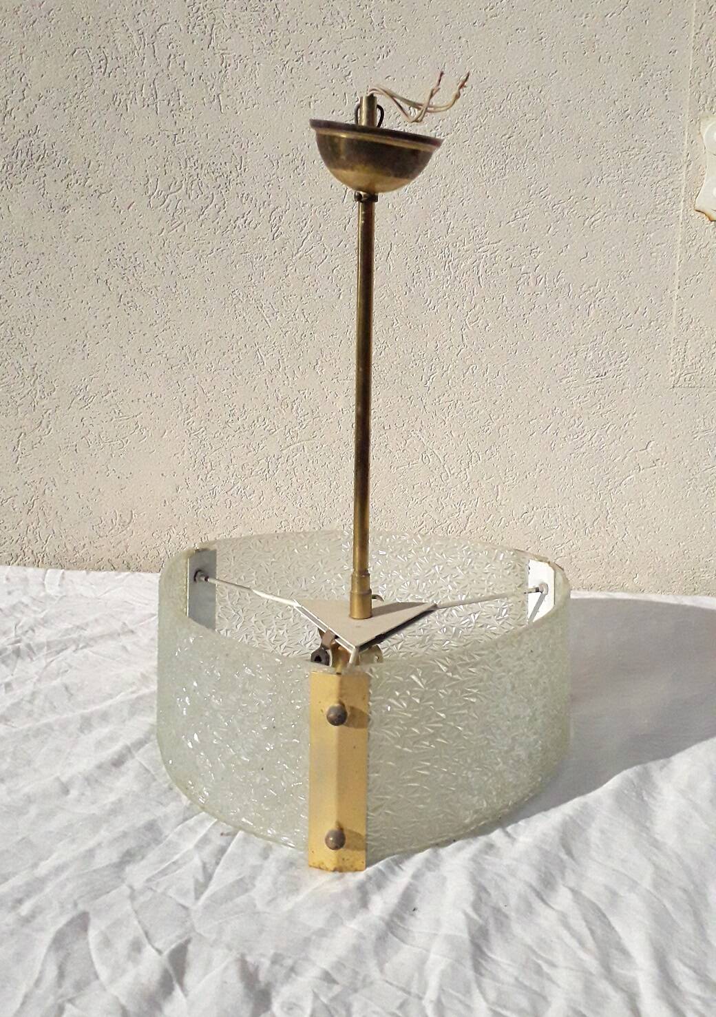 70's design glass pendant light