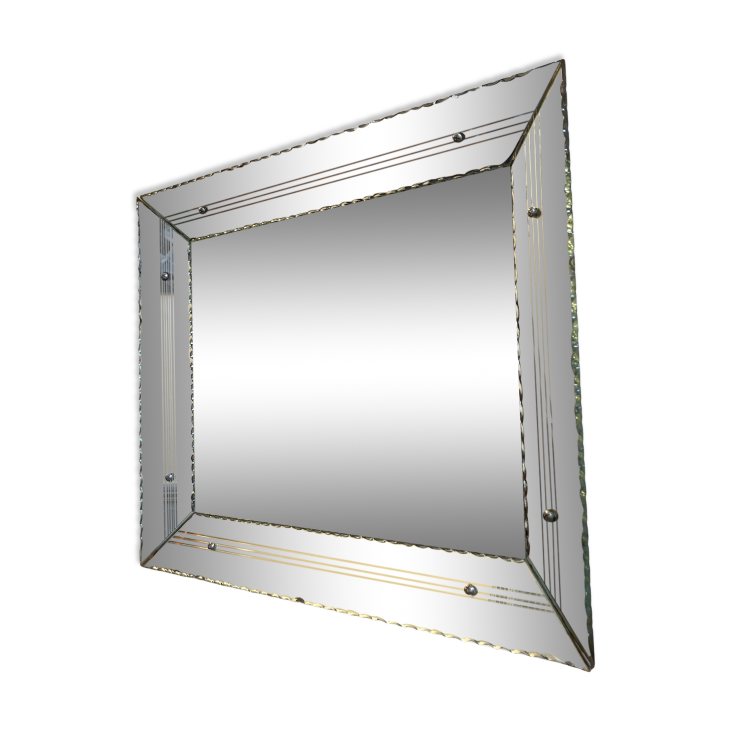 1940s mirror with glazing beads