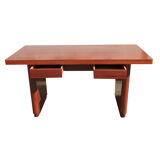 Bureau portugais en sapele du milieu du siècle, années 1960