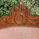 Small mid-19th century boat sofa in walnut