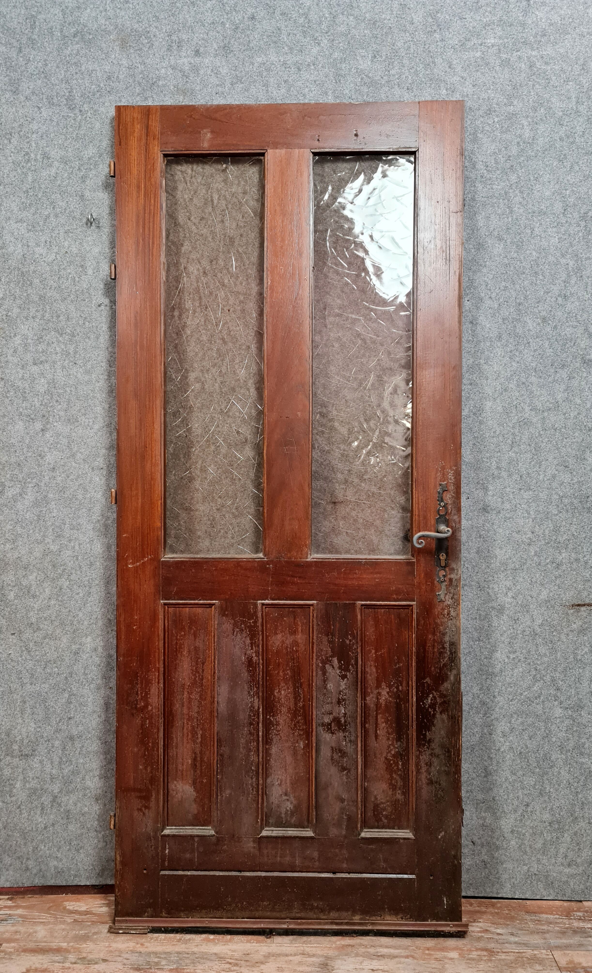 Art Deco period door in solid wood around 1930-1940