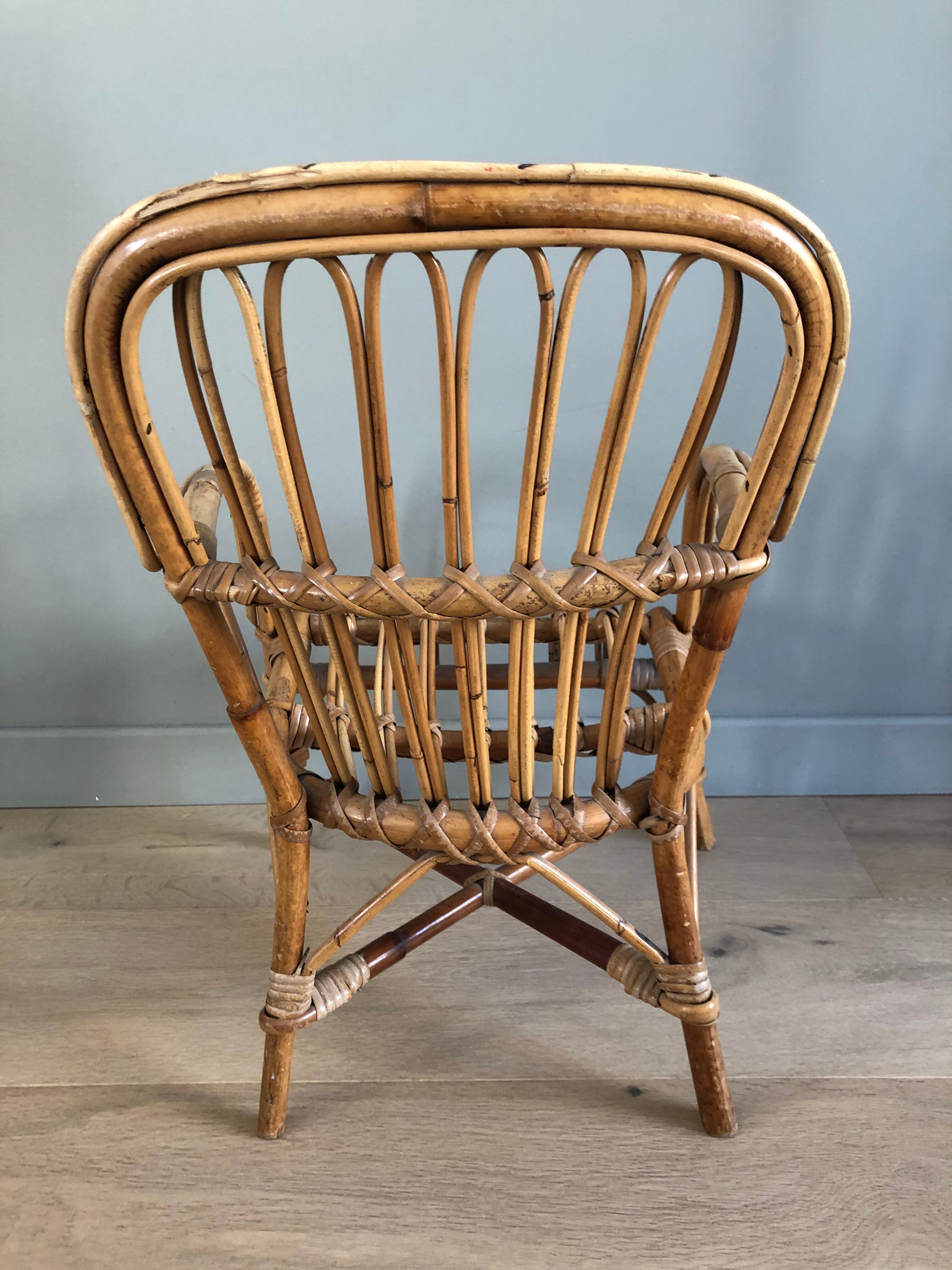 Vintage rattan chair for children