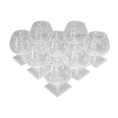 Huit verres vintage anciens en cristal