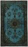 Overdyed Wool Vintage Handmade Carved Rug 169 cm x 288 cm