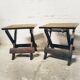 Pair of canned folding stools