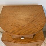 Pair of art deco bedsides in lemon tree magnifying glass