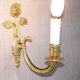 Simple wall sconce in classic Empire style made of vintage French cast brass 4316.