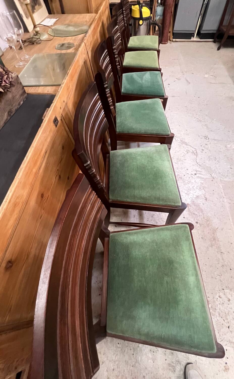 Set of 6 chairs and 2 armchairs by Gaston Poisson