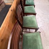 Set of 6 chairs and 2 armchairs by Gaston Poisson
