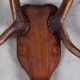 Antlers on carved wooden head, Danish design, 1960s