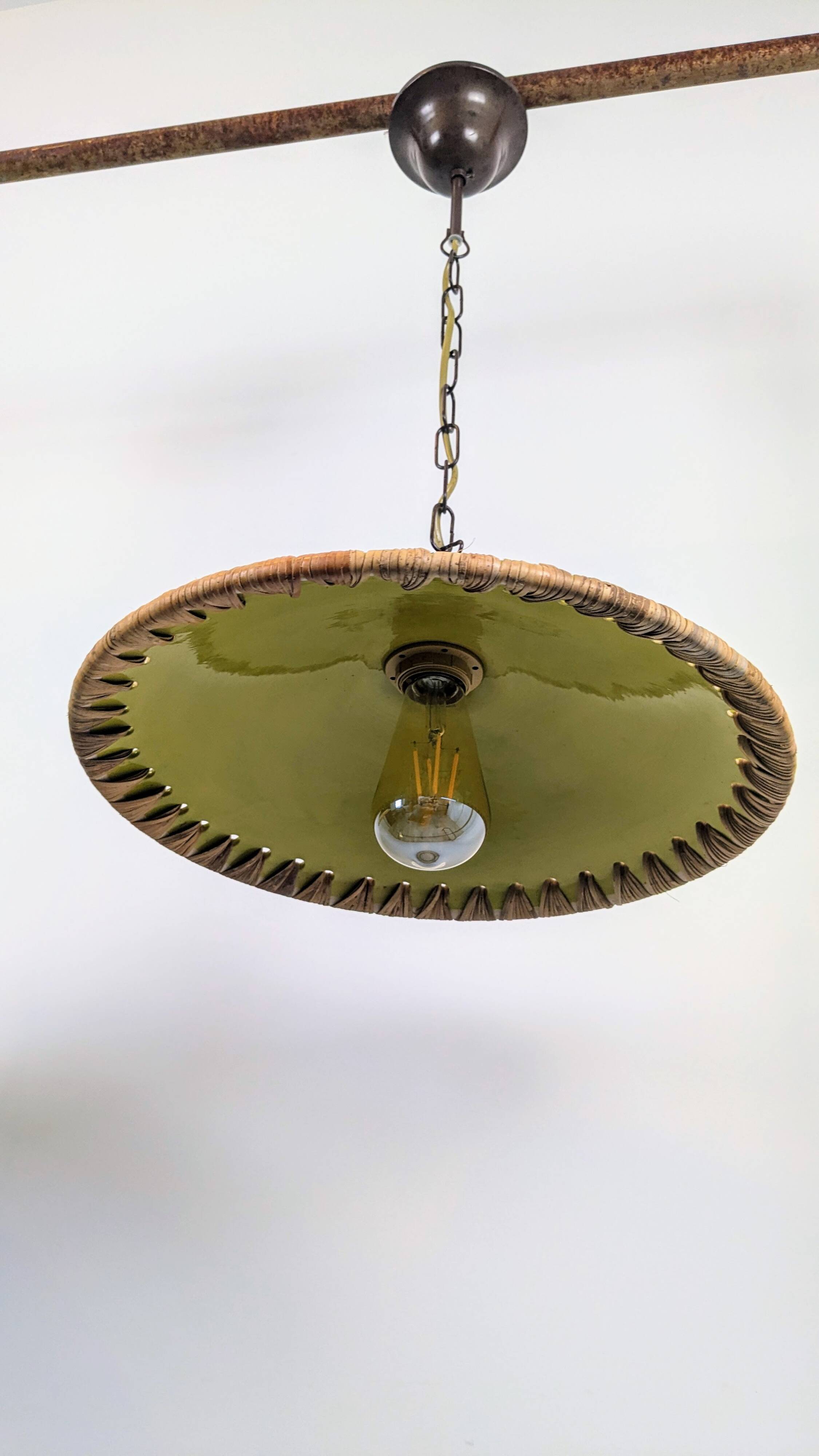 80's Concept Glass Italian Pendant Lights, Vintage Design Pair