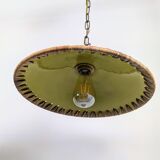 80's Concept Glass Italian Pendant Lights, Vintage Design Pair