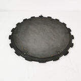 Brutalist wall mirror, Denmark, 1970s, 70 cm