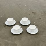 4 tasses à café en porcelaine