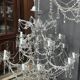 Pair of large Maria Theresa chandeliers. Crystal and glass.