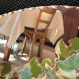 Bevelled oval mirror 25x10cm