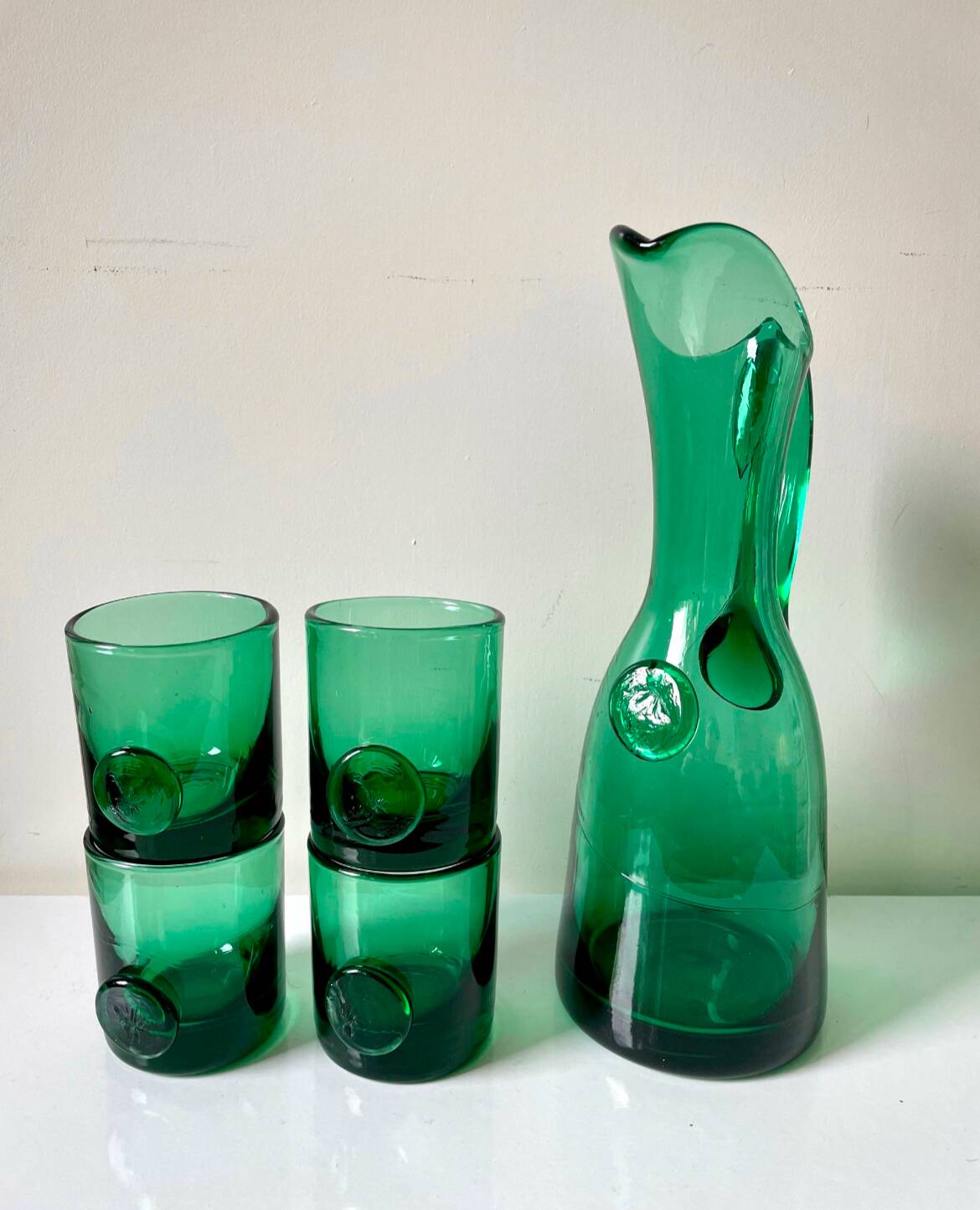 Lot of 5 Holmegaard vintage designed By Jacob E Ban