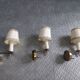 3 brass sconces with lampshade, 50