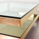 Belgo-Chrom Architectural G-Table 23-Carat Goldplated with Glass Tops 1970s