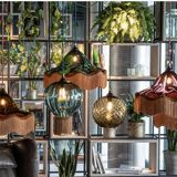 Fringed blown glass pendant