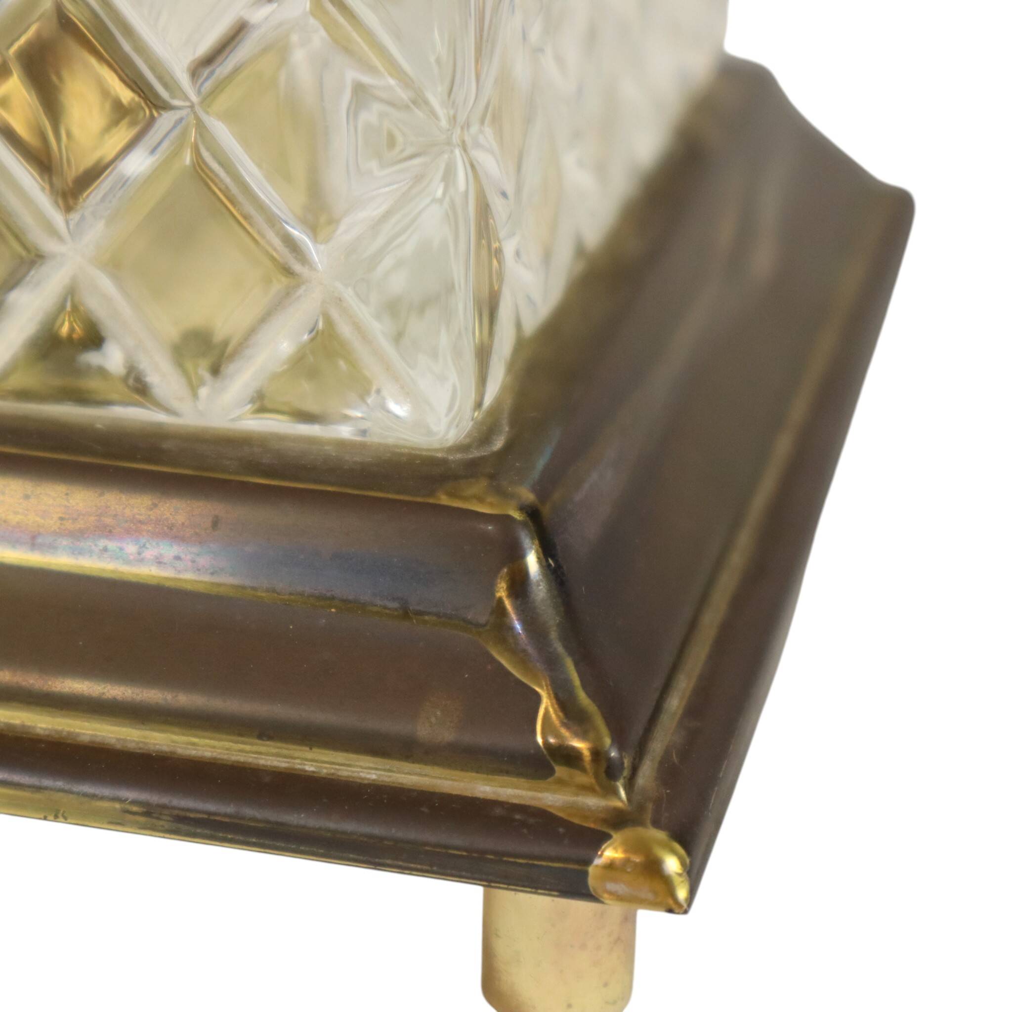 Vintage Classic Glass Table Lamp – Massive – 1980s
