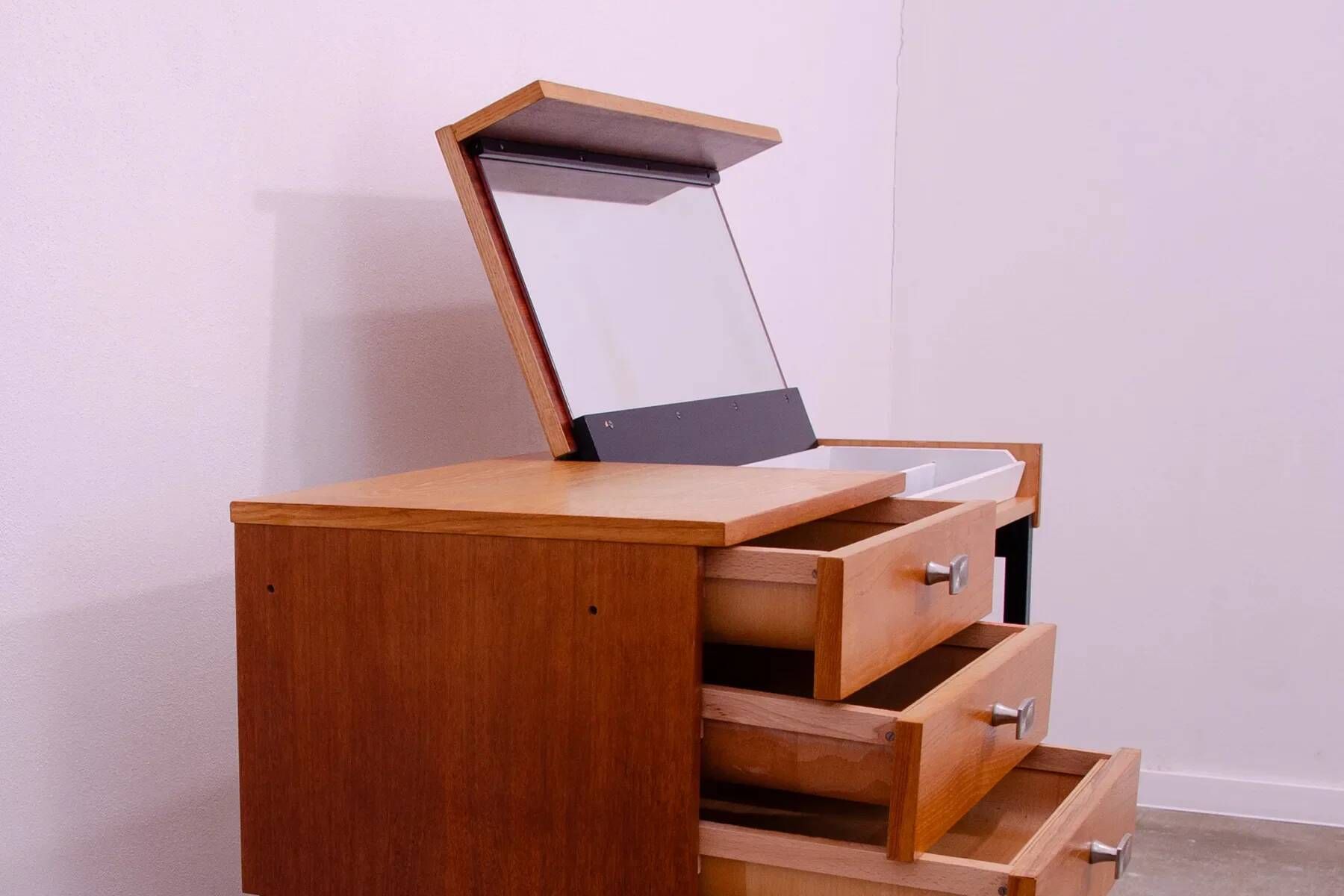 Ladies' dressing table by UP Závody, mid-century vanity table with storage