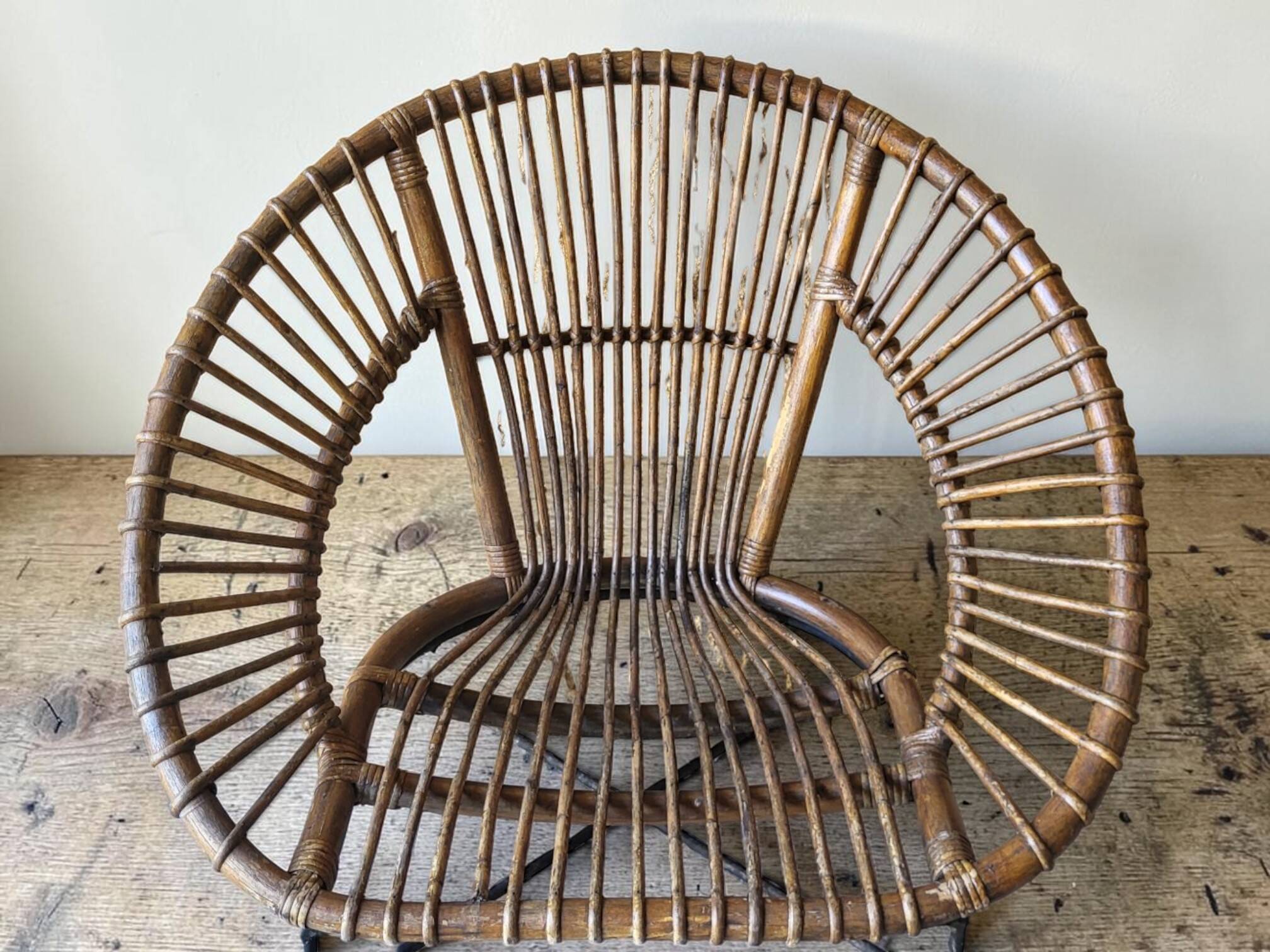 1960s rattan armchair
