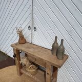 Antique workbench in raw solid wood