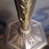 Large silver bronze lamp 1900 art nouveau with its ce standard electric day offal