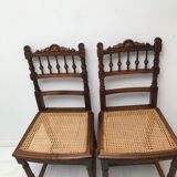 5 canne chairs Henry II style 1900
