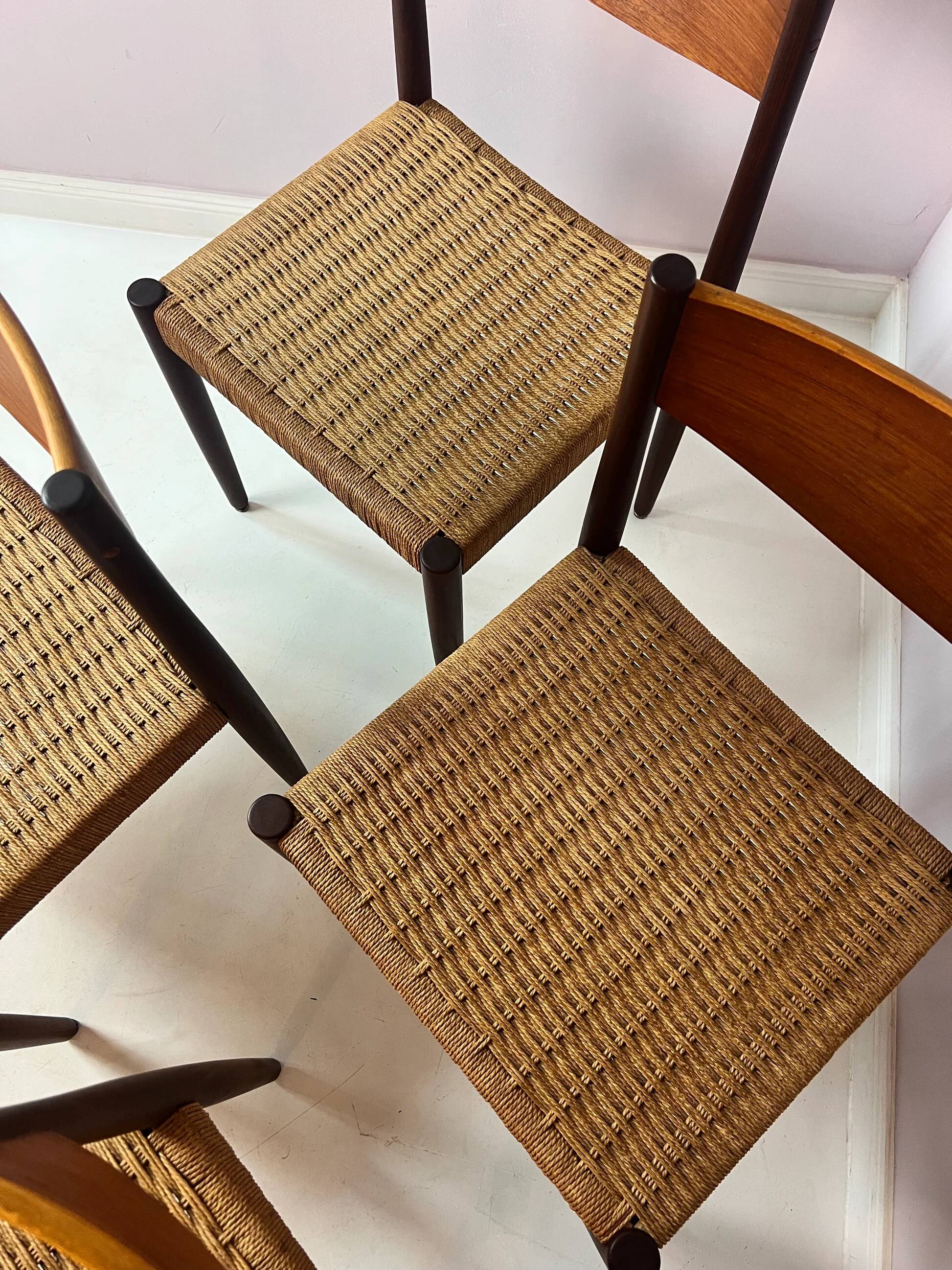 Set: 4x Dining Chair Teak by Poul Volther for Frem Rojle