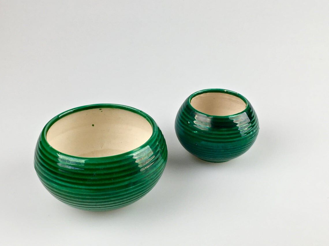 Pair of 1930s ceramic nesting bowls